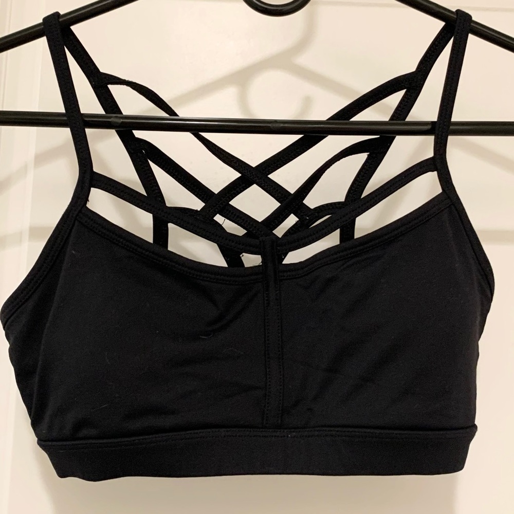 Forever 21 Strappy Black Sports Bra